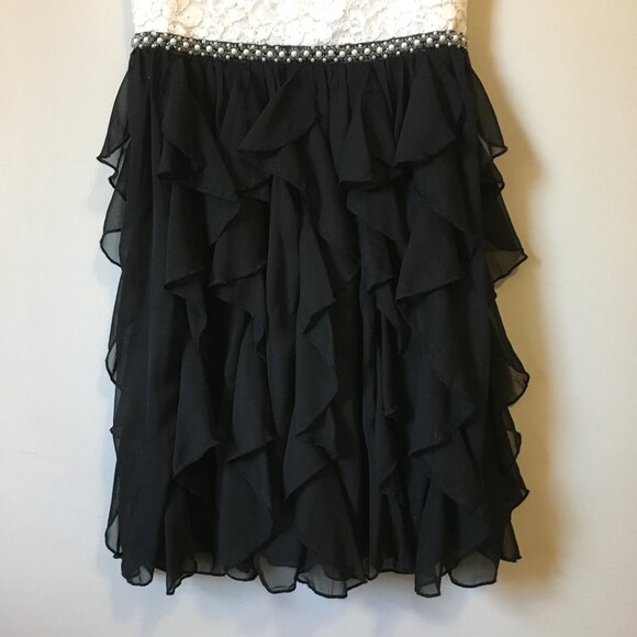 Pearls Lace and Chiffon Festive Dress - Picture 5 of 16